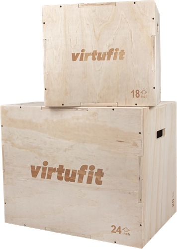 VirtuFit Houten 3-in-1 Plyo Box Set - 2 Stuks