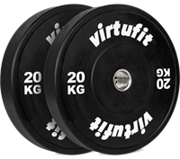 VirtuFit Bumper Plate - Olympische Halterschijf van Rubber - 50 mm - set 2 x 20 kg