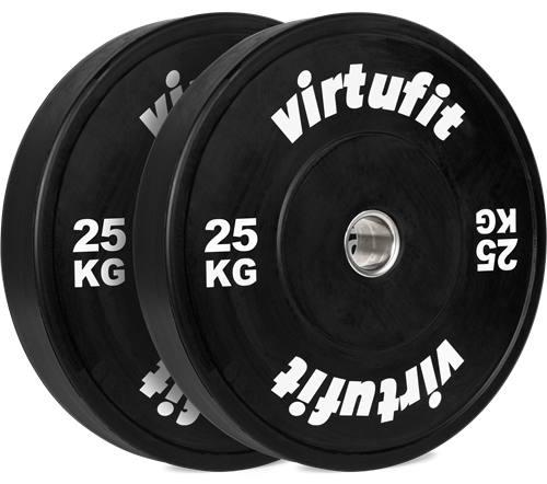 VirtuFit Bumper Plate - Olympische Halterschijf van Rubber - 50 mm - set 2 x 25 kg