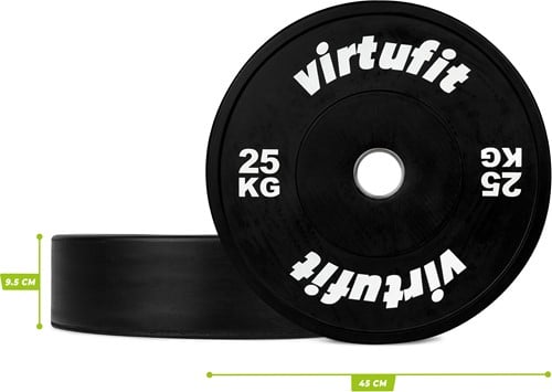 VirtuFit Bumper Plate - Olympische Halterschijf - Dikte