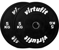 VirtuFit Bumper Plate - Olympische Halterschijf van Rubber - 50 mm - set 2 x 5 kg-2
