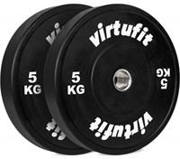 VirtuFit Bumper Plate - Olympische Halterschijf van Rubber - 50 mm - set 2 x 5 kg