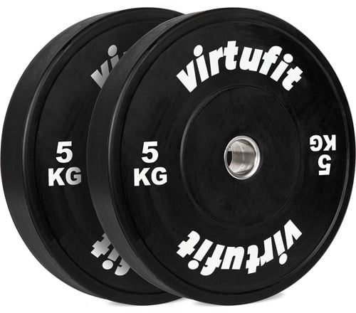 VirtuFit Bumper Plate - Olympische Halterschijf van Rubber - 50 mm - set 2 x 5 kg