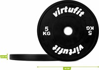 VirtuFit Bumper Plate - Olympische Halterschijf van Rubber - dikte