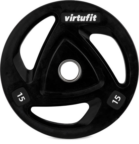 VirtuFit Olympische Rubberen Halterschijf - 15 kg-2