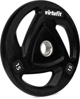 VirtuFit Olympische Rubberen Halterschijf - 15 kg