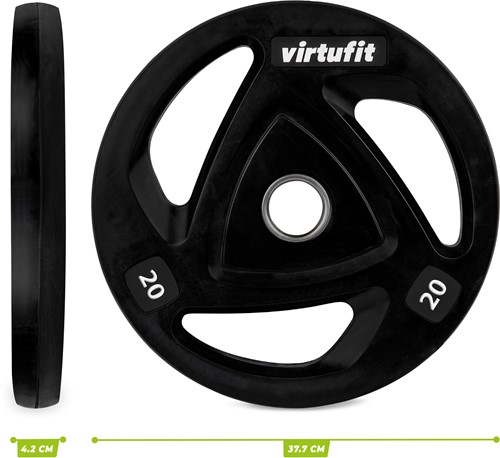 VirtuFit Olympische Rubberen Halterschijf - maten