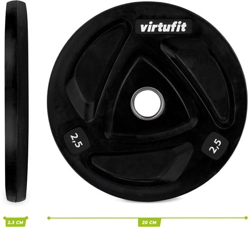 VirtuFit Olympische Rubberen Halterschijf - maten
