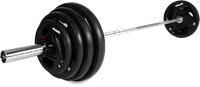 VirtuFit Olympische Rubberen Halterset - 120 kg