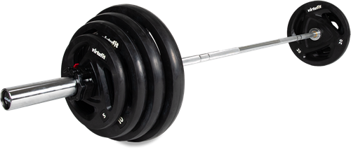 VirtuFit Olympische Rubberen Halterset - 120 kg