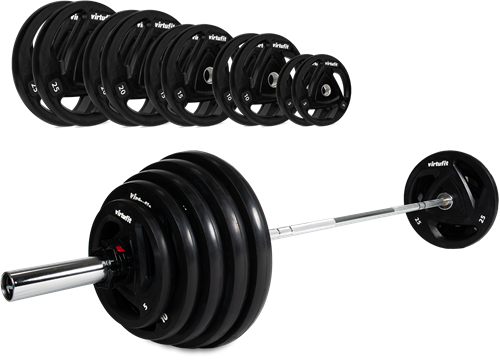 VirtuFit Olympische Rubberen Halterset - 170 kg-2