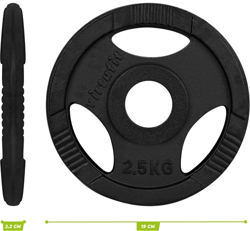 VirtuFit Olympische Gietijzeren Halterschijf - 2.5 kg-3