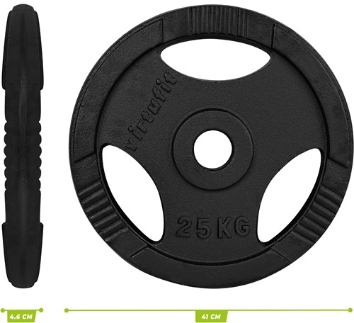 VirtuFit Olympische Gietijzeren Halterschijf - 25 kg-3