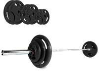 VirtuFit Olympische Gietijzeren Halterset - 90 kg-2