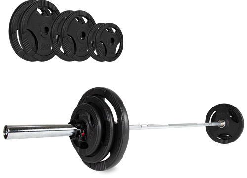 VirtuFit Olympische Gietijzeren Halterset - 90 kg-2