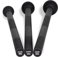 VirtuFit Macebell Set - Zwart - 4, 6, 8 kg