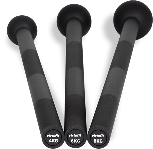 VirtuFit Macebell Set - Zwart - 4, 6, 8 kg