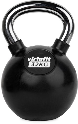 VirtuFit Kettlebell - Rubber/Chroom - 32 kg-2
