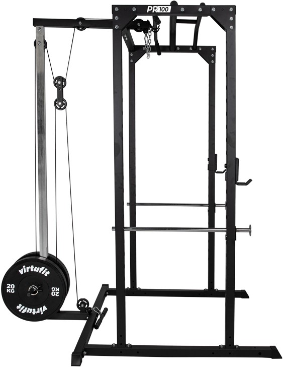 VirtuFit PR100 Power Rack met Lat Attachment - Squat Rack - Inclusief ...