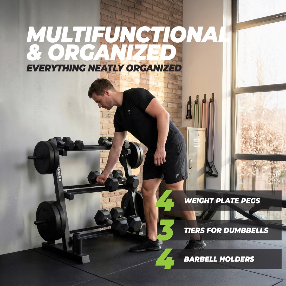 VirtuFit Multifunctioneel Opbergrek - Multi Storage Rack | Fitwinkel.nl