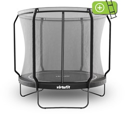 VirtuFit Premium Trampoline met Veiligheidsnet - Zwart - 251 cm