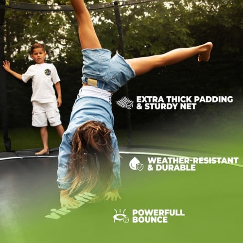 VirtuFit Premium Trampoline met Veiligheidsnet - Zwart - 251 cm-3