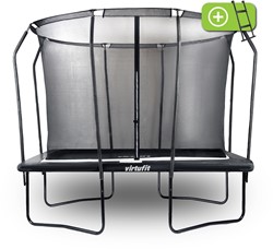 VirtuFit Premium Rechthoekige Trampoline met Veiligheidsnet - Zwart - 183 x 274 cm - Gratis trap