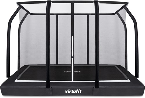 VirtuFit Premium Inground Trampoline met Veiligheidsnet - Zwart - 183 x 274 cm 