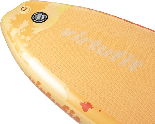Virtufit Supboard Surfer 305 - Oranje - Detail achterzijde SUP ventiel