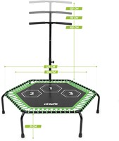VirtuFit Fitness Trampoline Pro met Handvat - Zwart - 127 cm-2