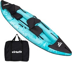 VirtuFit Kayak 335 - Turquoise - Met Kajak zitjes en draagtas