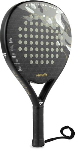 VirtuFit Precision Pro Padel Racket - Zwart - Goud