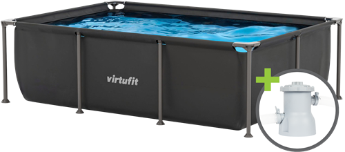 VirtuFit Rechthoekig Zwembad - 260 x 180 cm - Inclusief Filterpomp
