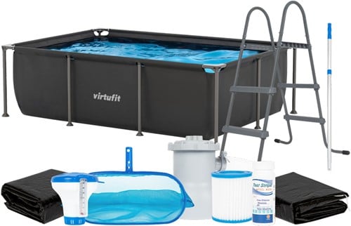 VirtuFit Zwembad Rechthoekig 260x180 cm Compleet Pakket