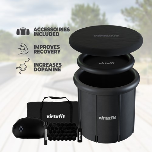 VirtuFit IJsbad XXL - 375 Liter - Antraciet - Inclusief accessoires-2