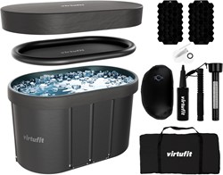 VirtuFit IJsbad Ovaal - Antraciet - 500 Liter - Inclusief accessoires