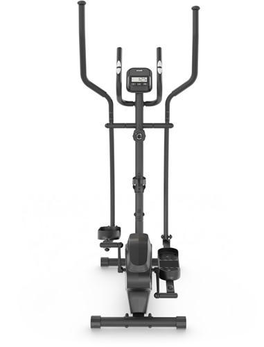 Vooraanzicht van de VirtuFit CTR100 Crosstrainer waarop de ergonomische handgrepen en pedalen goed zichtbaar zijn.