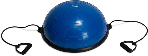 VirtuFit Balanstrainer Pro - Balansbal -  met Fitness Elastieken en Pomp - Blauw