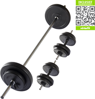 VirtuFit Verstelbare Halterset - Dumbbellset - 30,5 kg - Zwart - Gratis Trainingsvideo's