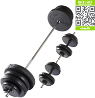 VirtuFit Verstelbare Halterset - Dumbbellset - 60,5 kg - Zwart - Gratis Trainingsvideo's