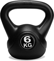 VirtuFit PVC Kettlebell - 6 kg - Zwart-2