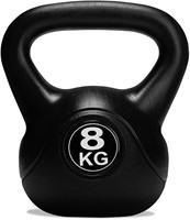 VirtuFit PVC Kettlebell - 8 kg - Zwart-2