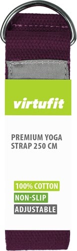 VirtuFit Premium Yoga Riem - 250 cm - Mulberry-2