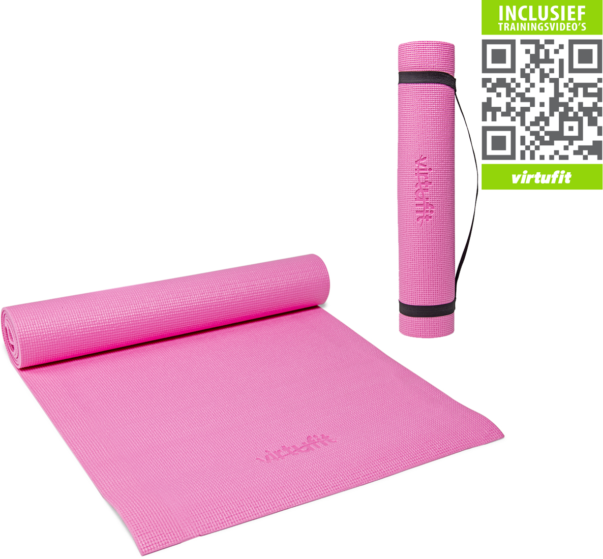 Vlak Bijdragen pakket VirtuFit Yogamat Met Draagkoord - 183 x 61 x 0.3 cm - Roze - Gratis  Trainingsvideo's | Fitwinkel.nl