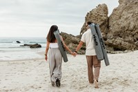 VirtuFit Opvouwbare Camping Stoel met Voetsteun - Strandstoel - Grijs- sfeerafbeelding 1