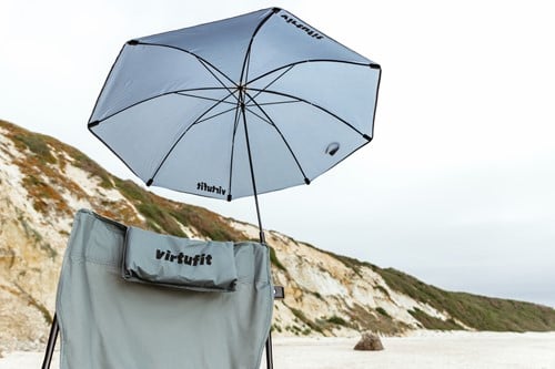 VirtuFit Universele Stoelparasol - Grijs - sfeerafbeelding 3