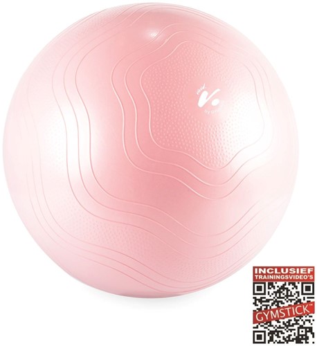 Gymstick Vivid Fitness Ball - Gymbal - Roze - 65 cm - Met Online Trainingsvideo's
