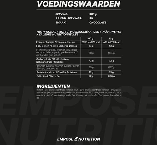 Empose Nutrition Whey Protein - Eiwit poeder - Chocolade - 908 gram-3