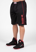 Gorilla Wear Wallace Mesh Shorts - Zwart/Rood - S/M