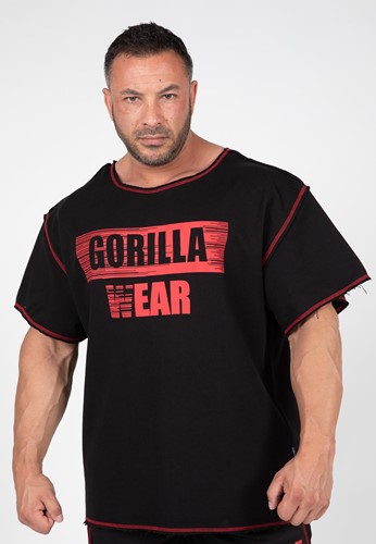 Gorilla Wear Wallace Workout Top - Zwart/Rood